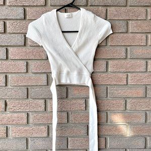 Aritzia Little Moon Wrap Tie Top